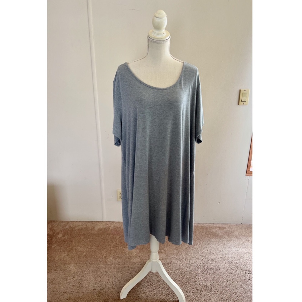 Terra & Sky Grey Tee Shirt Dress Size 3X
